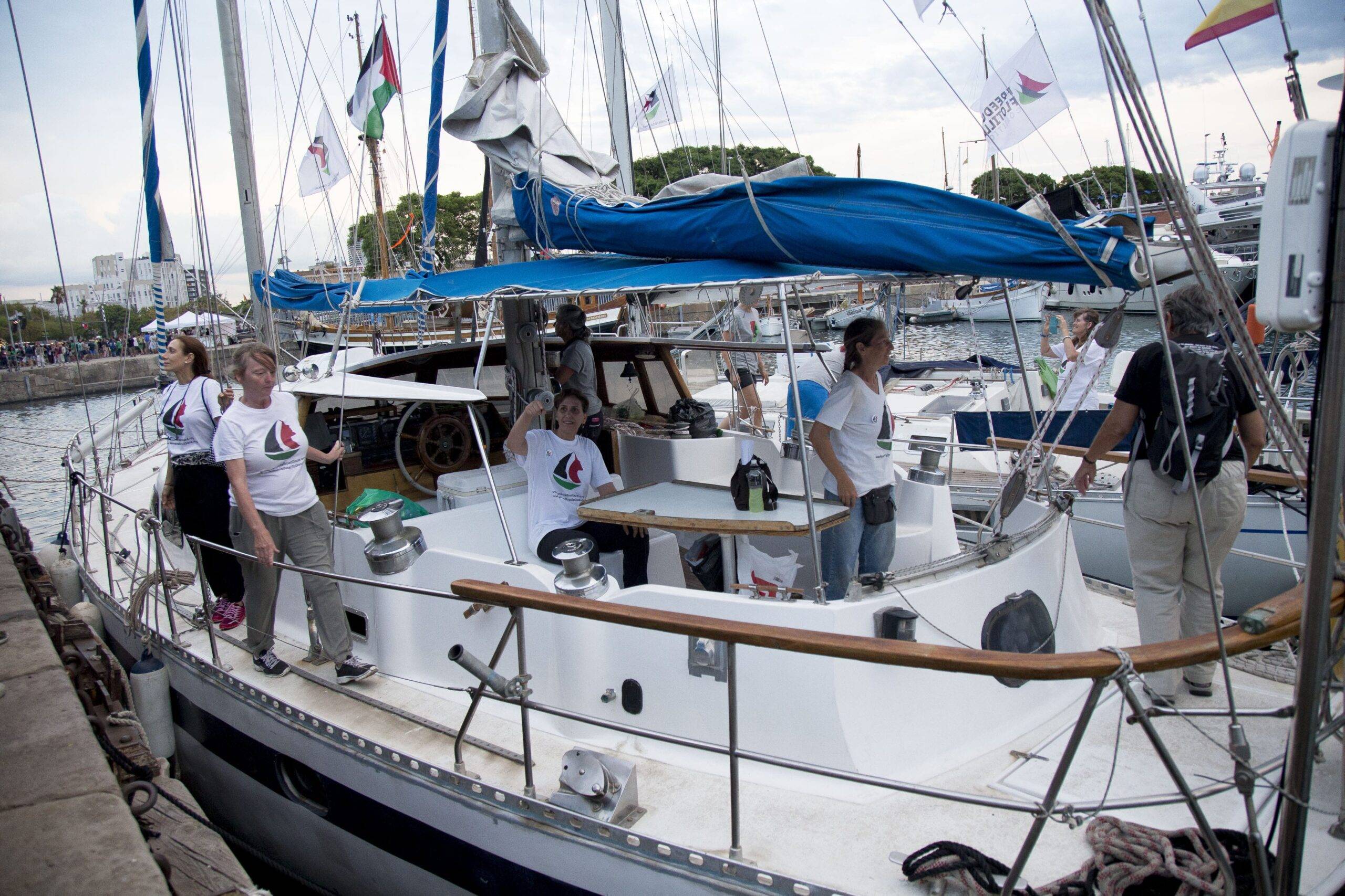 Photos: ‘The Women’s boat to Gaza’ prepare to set sail – Middle East ...