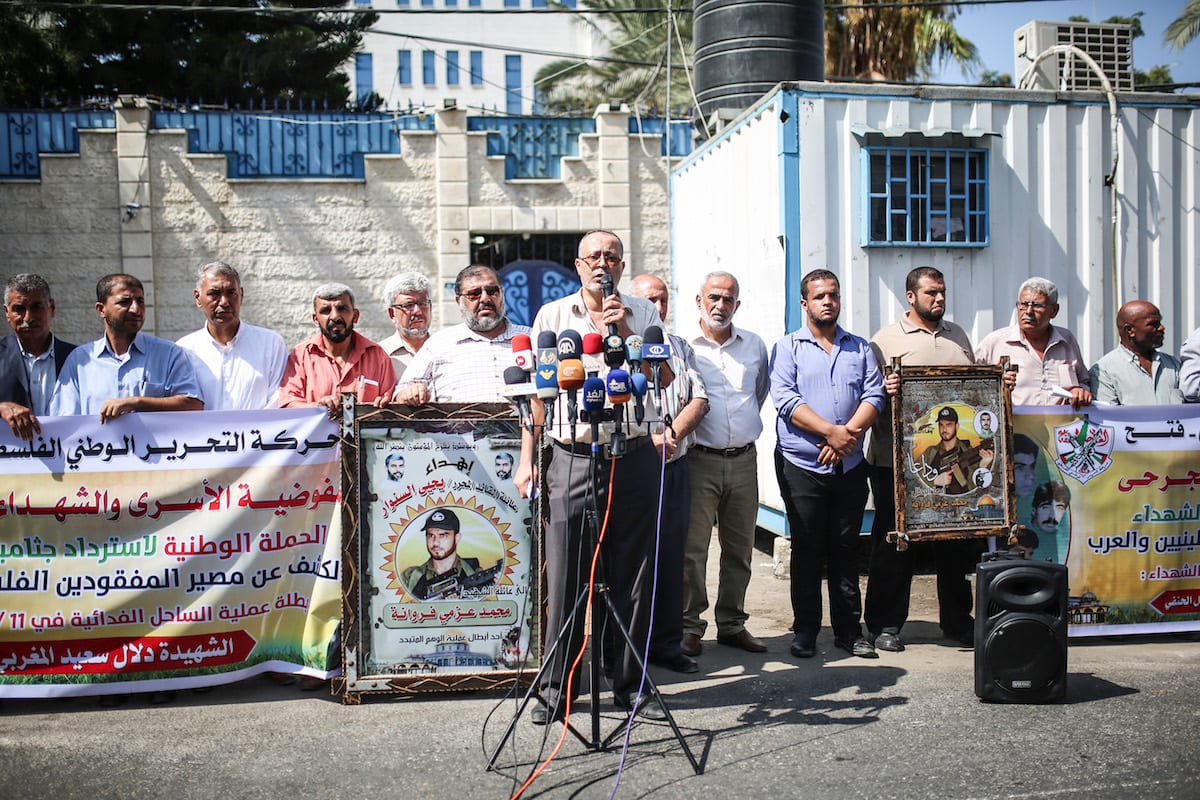 Gazan’s protest Israel’s refusal to return bodies of dead relatives ...