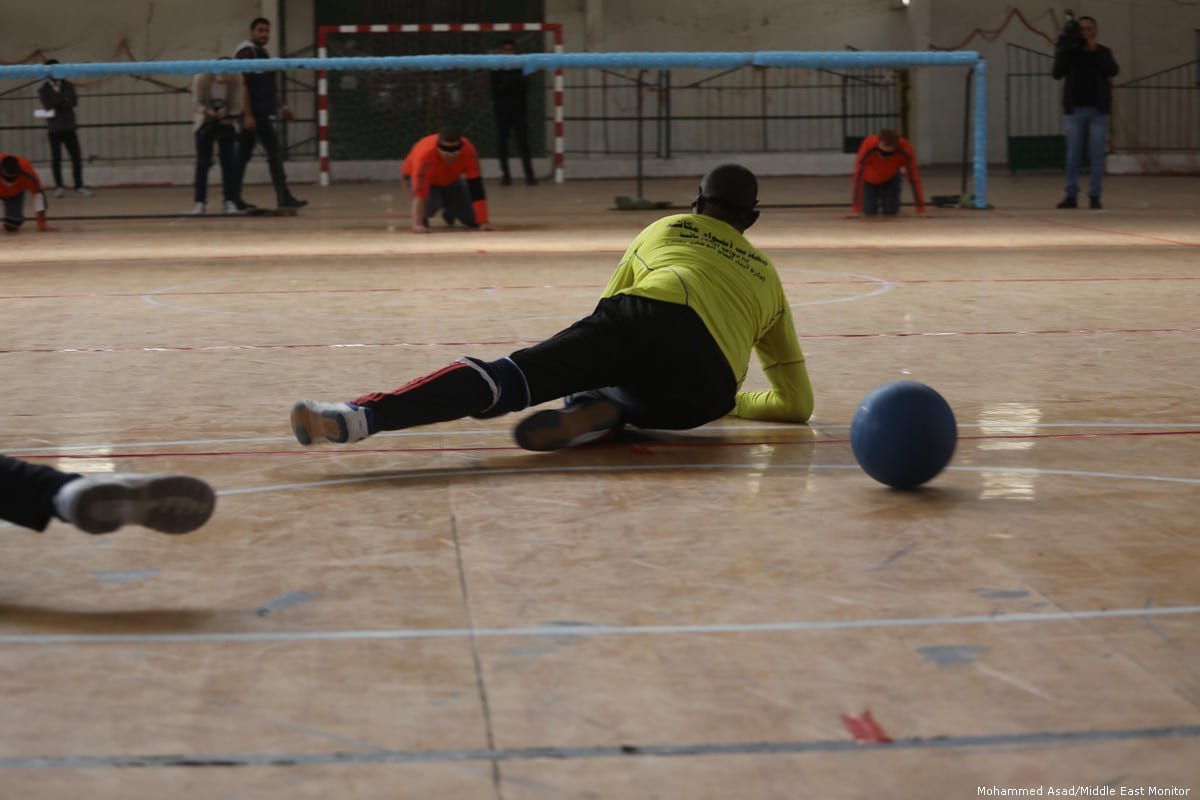 Gaza’s visually impaired athletes join goalball tournament Middle