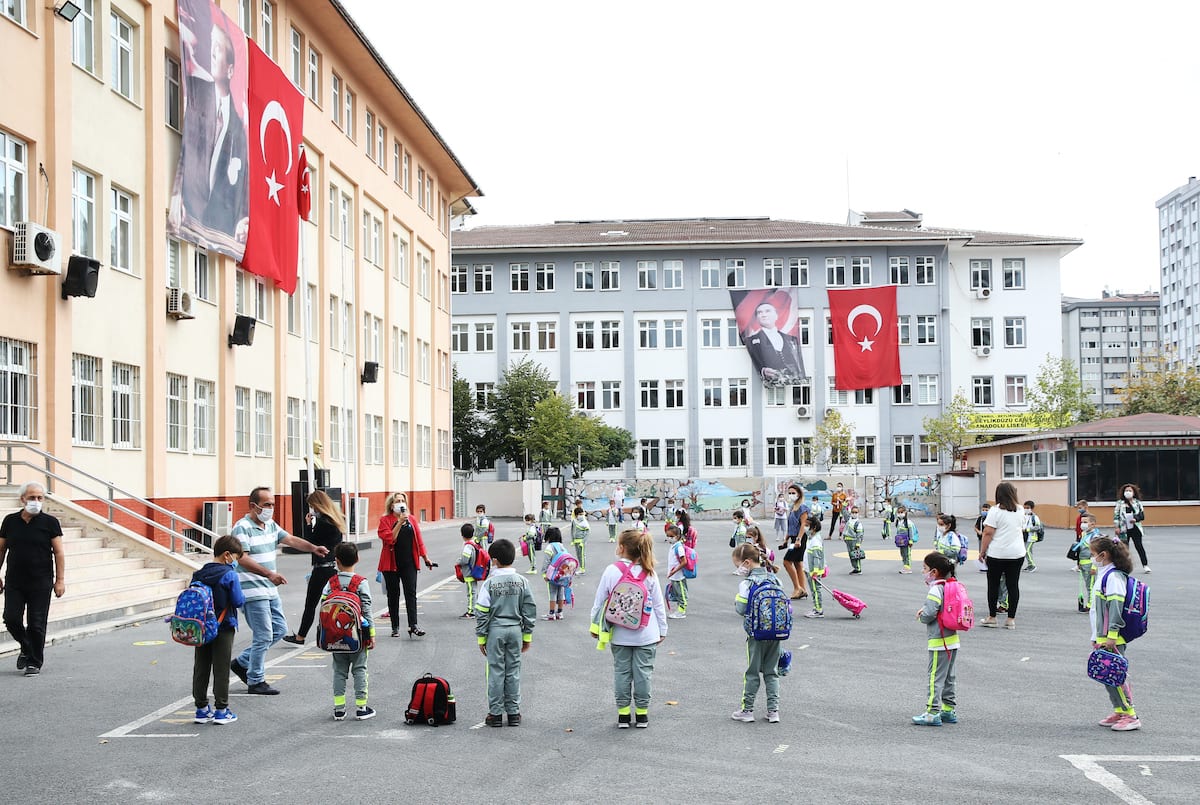 ISTANBUL, TURKEY – SEPTEMBER 21: Students Return The Classroom After ...