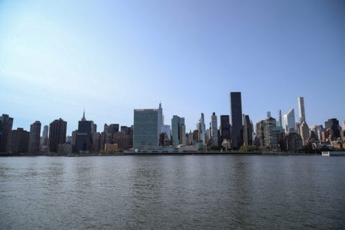 NEW YORK, USA – SEPTEMBER 21: United Nations Headquarter is seen in New ...