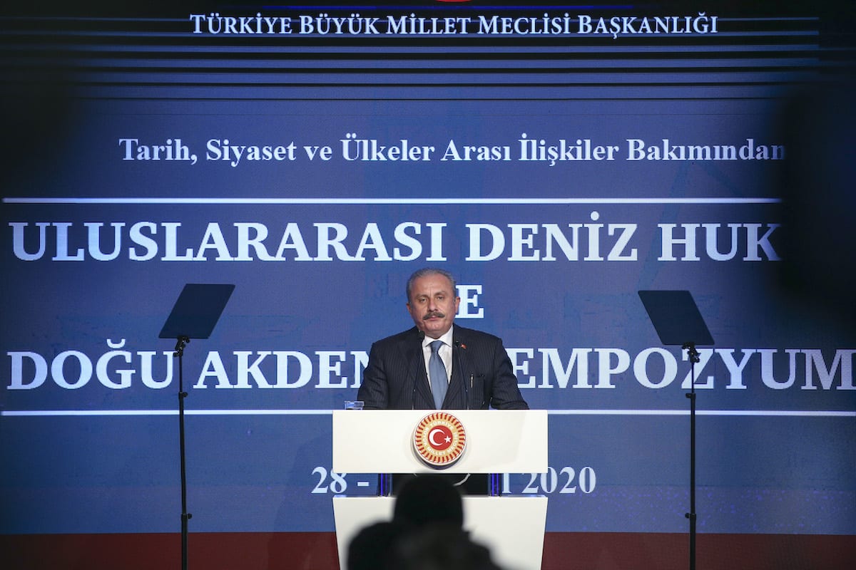 ISTANBUL, TURKEY \u2013 SEPTEMBER 28: Turkish Parliament Speaker Mustafa ...