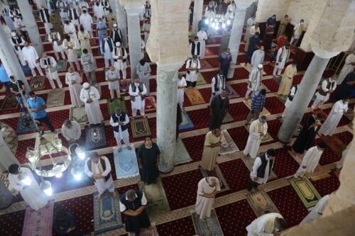 Socially Distanced Friday Prayer At Murad Agha Mosque In Libya – Middle 