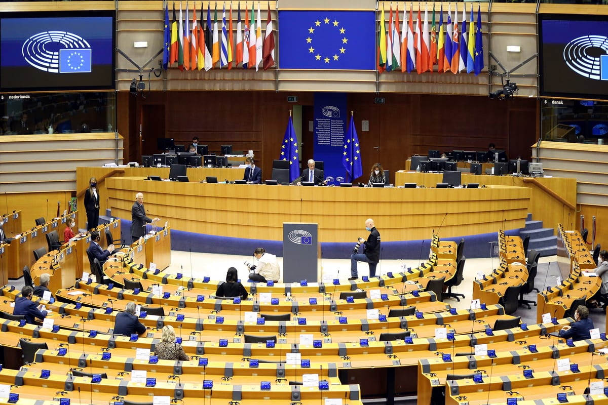 Plenary session of the European Parliament in Brussels Middle East