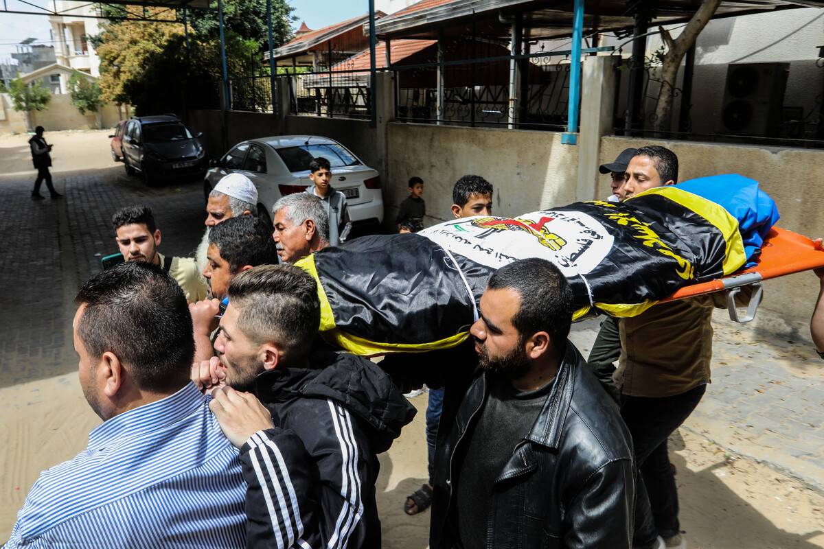 Funeral Ceremony For Palestinians Killed In Israeli Airstrikes Over ...