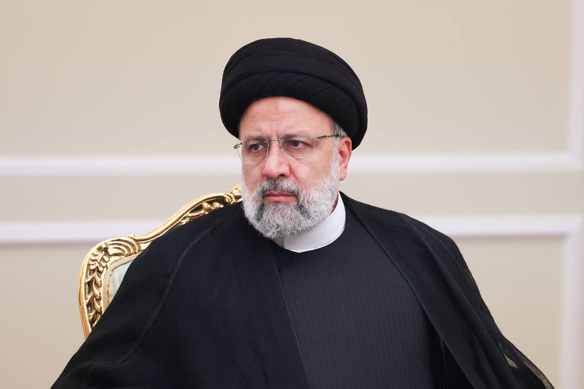 Iranian President Ebrahim Raisi in Tehran, Iran on October 23, 2023. [Murat Gök - Anadolu Agency]