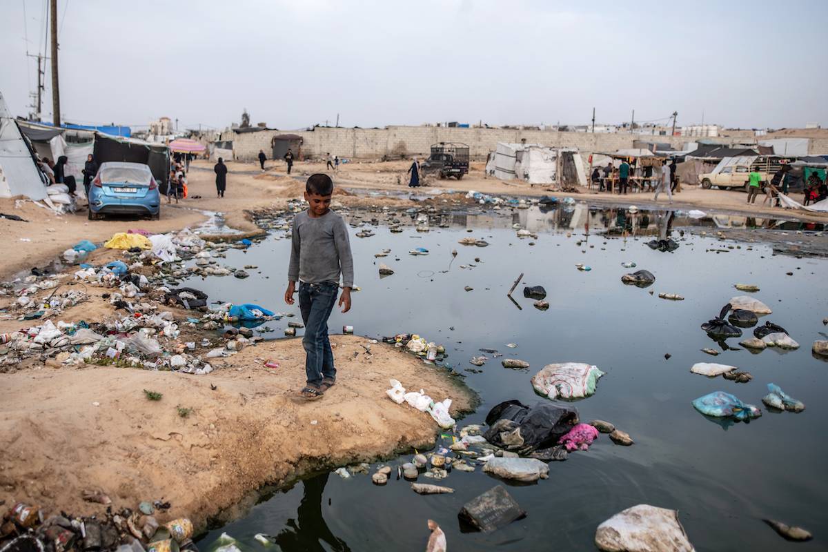 Sewage discharge turns Gaza’s coastline brown, raising concerns over ...