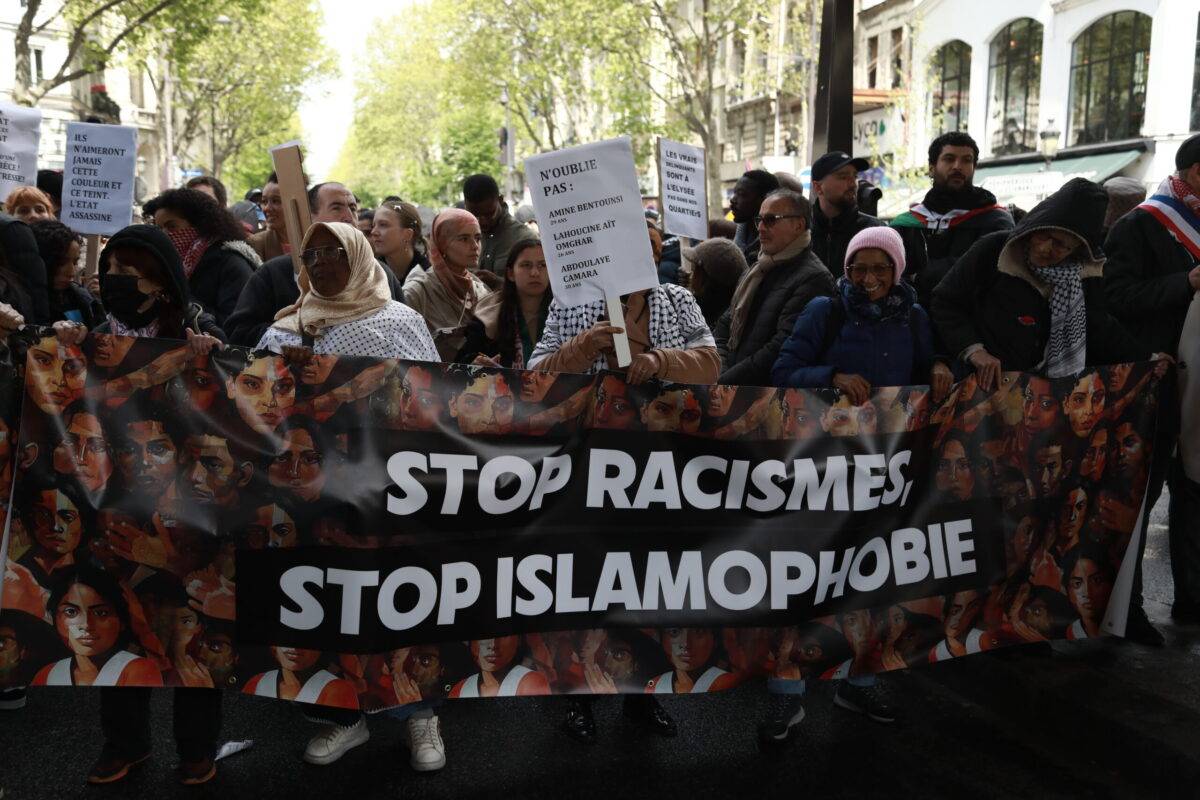 March against racism and Islamophobia in Paris